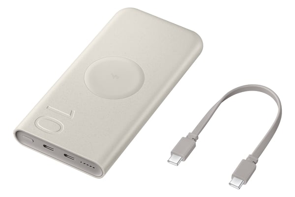 Samsung EB-U2510XUEGEU powerbank 10000 mAh Trådløs opladning Beige