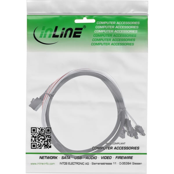 InLine 27630A Serial Attached SCSI (SAS)-kabel 0,5 m Sort
