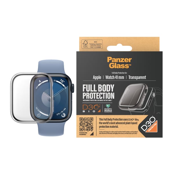 PanzerGlass ® Full Body Transparent m. D3O® Apple Watch Series 9 | 41mm