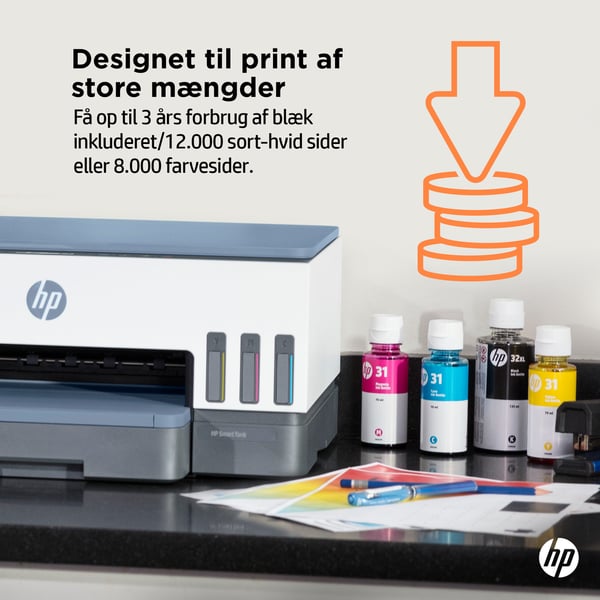 HP Smart Tank 7006 Trådløst All-in-One Farve Printer, Tosidet print; Kopimaskine, scanner