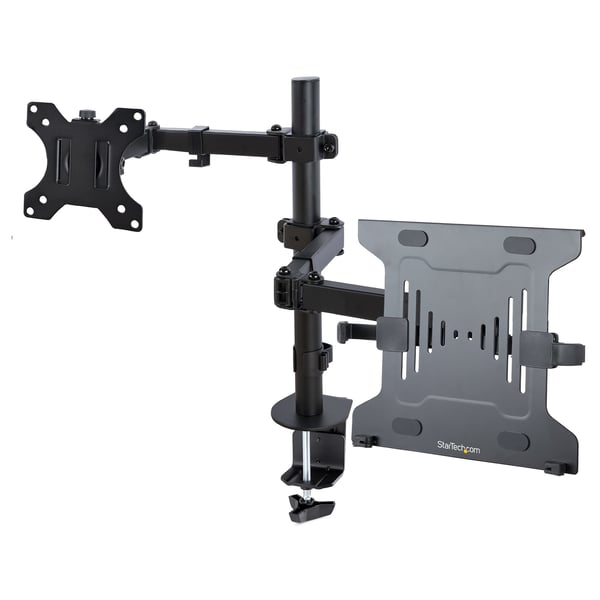 StarTech.com A2-LAPTOP-DESK-MOUNT monitorin kiinnike ja jalusta 86,4 cm (34") Vastaanotto Musta