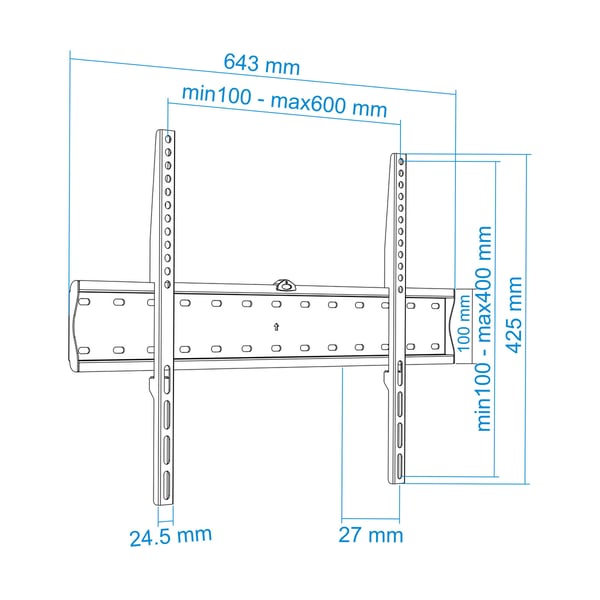 TooQ LP4170F-B tv-fäste 177,8 cm (70") Svart