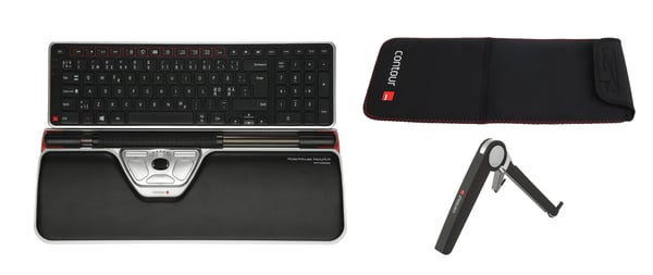 Contour Design RollerMouse Red Plus WL Travel Kit
