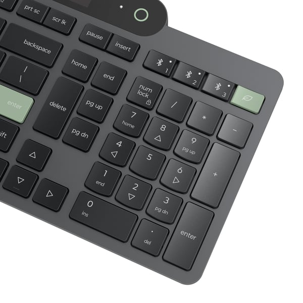 Lenovo Self-Charging Bluetooth (ES 172) tastatur Hjemme/kontor Spansk Sort, Grøn