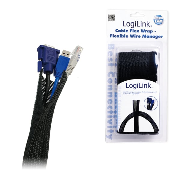 LogiLink KAB0006 kabelmantel Svart
