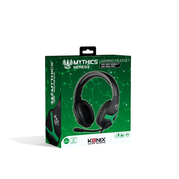 Konix 61881110850 hörlur och headset Kabel Huvudband Spela Svart, Grön