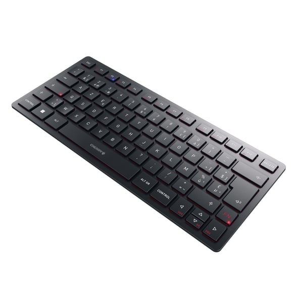 CHERRY KW 9200 MINI näppäimistö Universaali USB + RF Wireless + Bluetooth AZERTY Belgia Musta