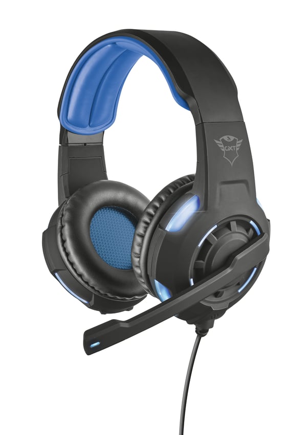 Trust GXT 350 RADIUS 7.1 Kuulokkeet Langallinen Pääpanta Pelaaminen USB A-tyyppi Musta, Sininen
