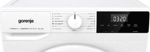 Gorenje W3D2A854ADS vaskemaskine - tørretumbler Fritstående Front-læsning Hvid