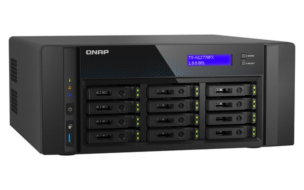 QNAP TS-H1277AFX-R7-32G NAS- ja tallennuspalvelimet Tower AMD Ryzen™ 7 32 GB DDR5 0 TB QuTS hero Musta