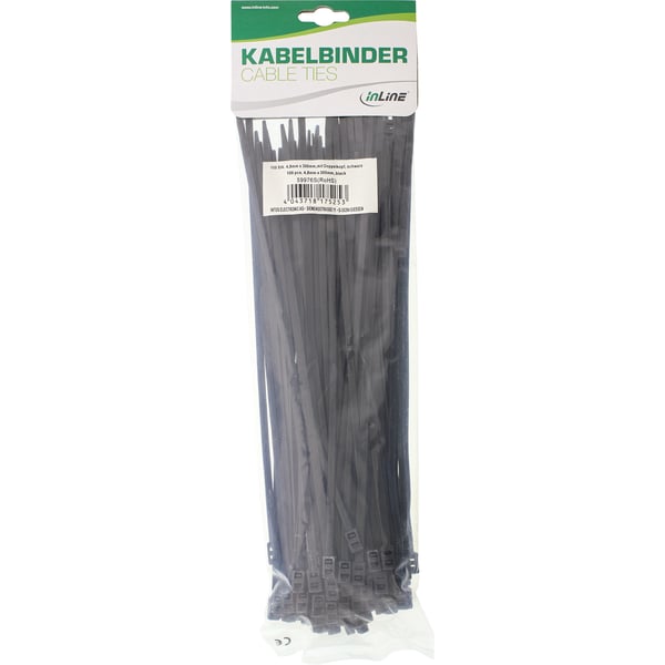 InLine 59976S buntband Nylon Svart 100 styck