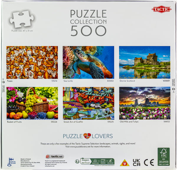 Tactic Lovers Sicily Italy Puslespil 500 stk By