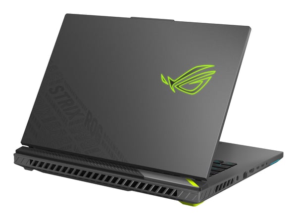 ASUS ROG Strix G16 G614FR-S5213W AMD Ryzen™ 9 9955HX Laptop 40,6 cm (16") WQXGA 32 GB DDR5-SDRAM 1 TB SSD NVIDIA GeForce RTX 5070 Ti Wi-Fi 6E (802.11ax) Windows 11 Home Sort, Grøn, Grå