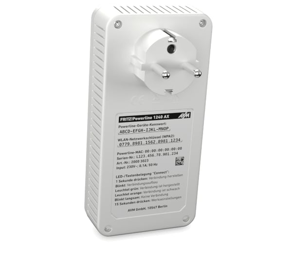 Powerline 1240 AX WLAN Set 1200 Mbit/s Nätverksansluten (Ethernet) Wi-Fi Vit 2 styck