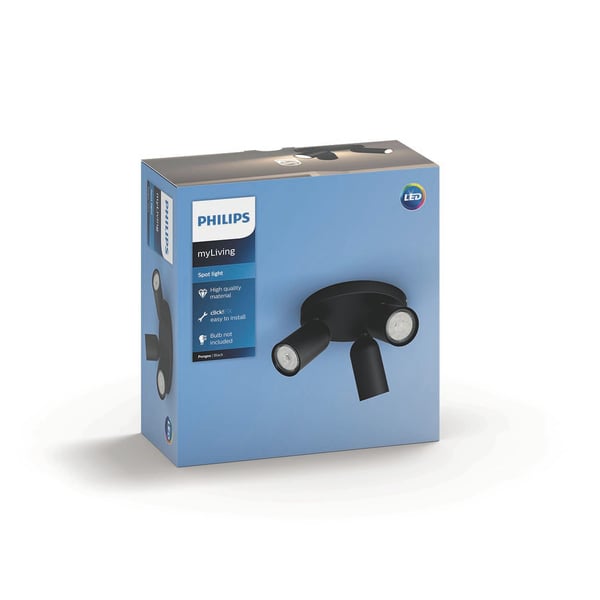 Philips myLiving Pongee lofts-/vægspot x 3