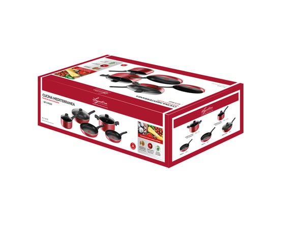 Lagostina Cucina Mediterranea pann- och grytset 8 styck