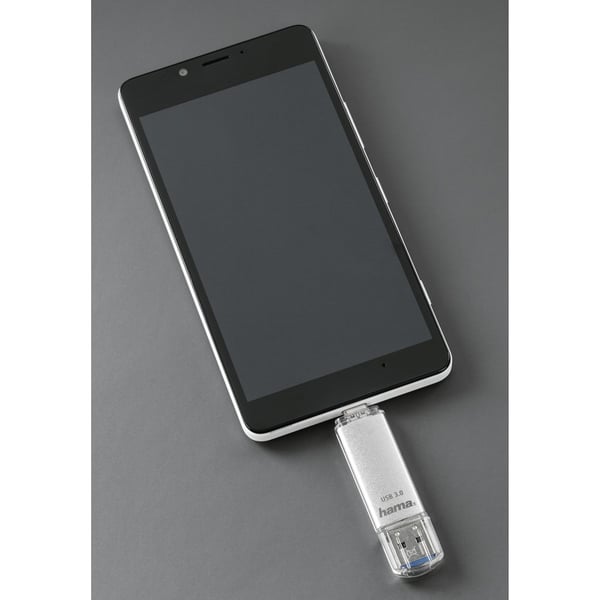 Hama C-Laeta USB-nøgle 256 GB USB Type-A / USB Type-C 3.2 Gen 1 (3.1 Gen 1) Sølv