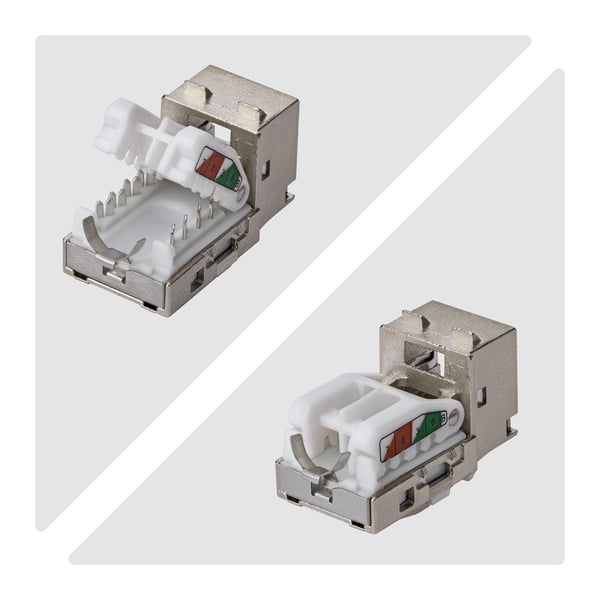 StarTech.com Skärmat Cat6a-keystone-kontaktdon, 10-pack RJ45 Ethernet-keystone-kontaktdon, STP Cat6a-vägguttag, 90-graders verktygsfritt