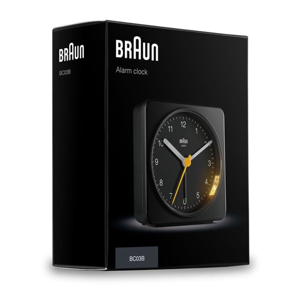 Braun BC03B Quartz-väckarklocka Svart