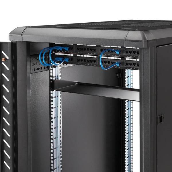 StarTech.com 1U Server Rack Kabinet Hylde, 7in Dyb Fast Cantilever Bakke, Rackmonteret Hylde til 19\" A