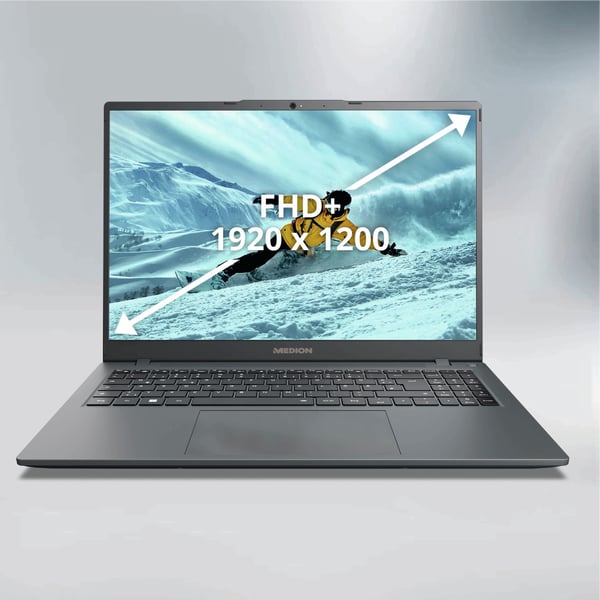 MEDION AKOYA E16433 Intel® Core™ i7 i7-1255U Laptop 40,6 cm (16") Full HD+ 16 GB LPDDR5-SDRAM 1 TB SSD Windows 11 Home Grå