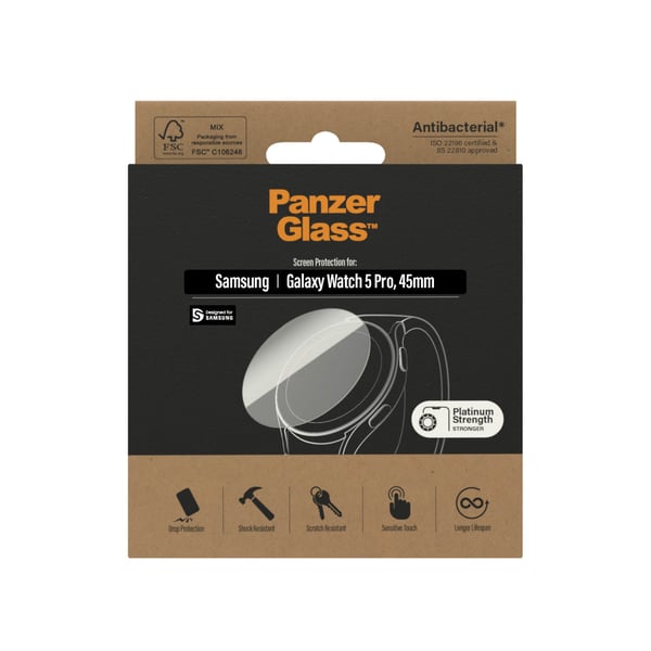 PanzerGlass ® Screen Protector Samsung Galaxy Watch 5 Pro 45mm Kirkas näytönsuoja 1 kpl