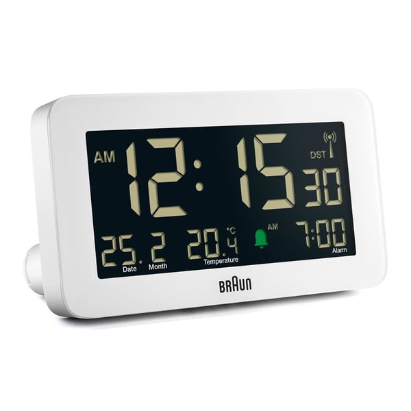 Braun BC10 Digital väckarklocka Vit Braun BC10 Digital väckarklocka Vit