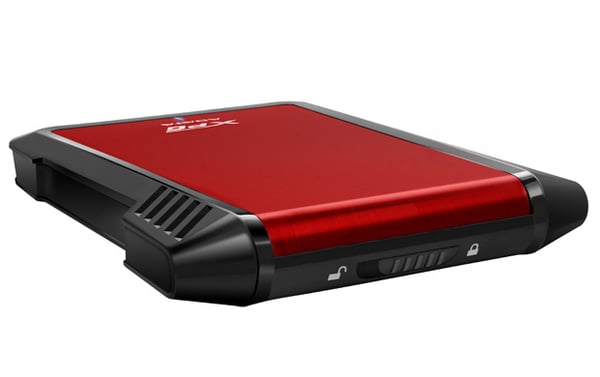 ADATA EX500 HDD/SSD kabinet Sort, Rød 2.5"