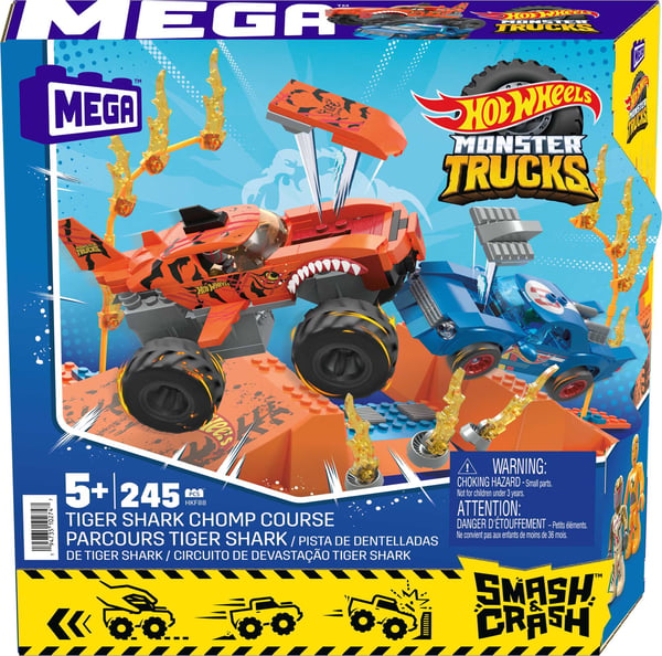 MEGA Hot Wheels Smash n Crash Tiger Shark-bidebane