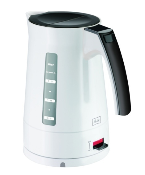 Melitta Enjoy Aqua elkedel 1,7 L 2400 W Sort, Hvid