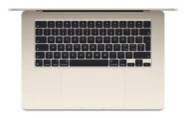 Apple MacBook Air Apple M M3 Laptop 38,9 cm (15.3") 8 GB 256 GB SSD Wi-Fi 6E (802.11ax) macOS Sonoma Beige