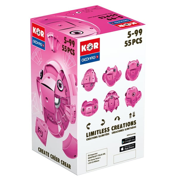 Geomag KOR 2.0 Pantone Pink 55 pcs Neodymium magnet-legetøj