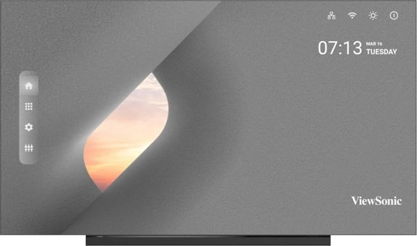 Viewsonic LDM136-151 infonäyttö Digitaalinen litteä infotaulu 3,45 m (136") LED Wi-Fi 600 cd/m² Musta Android 9