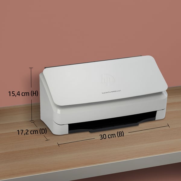 HP ScanJet Pro N4000 snw1 Skanner med papir-tilførsel 600 x 600 dpi A4 Sort, Hvid