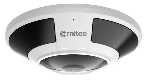 Ernitec Saturn Pro 12MP Fisheye-kamera med 1,8 mm objektiv & IR 15m, PoE, IP66, IK10 - NDAA