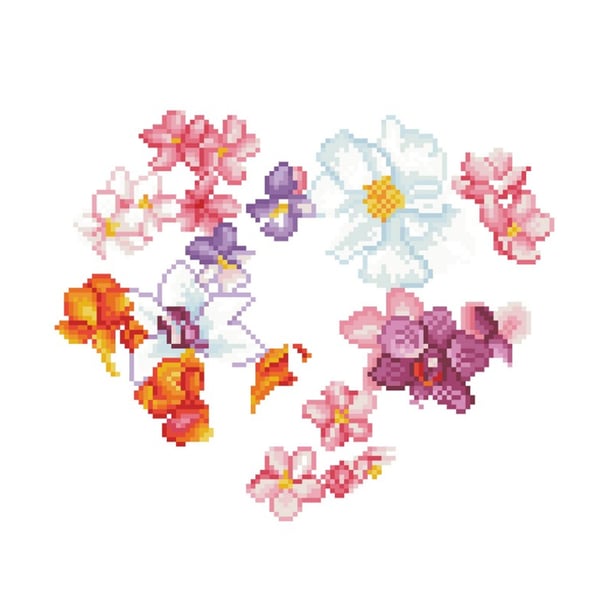 Diamond Dotz Flower Heart