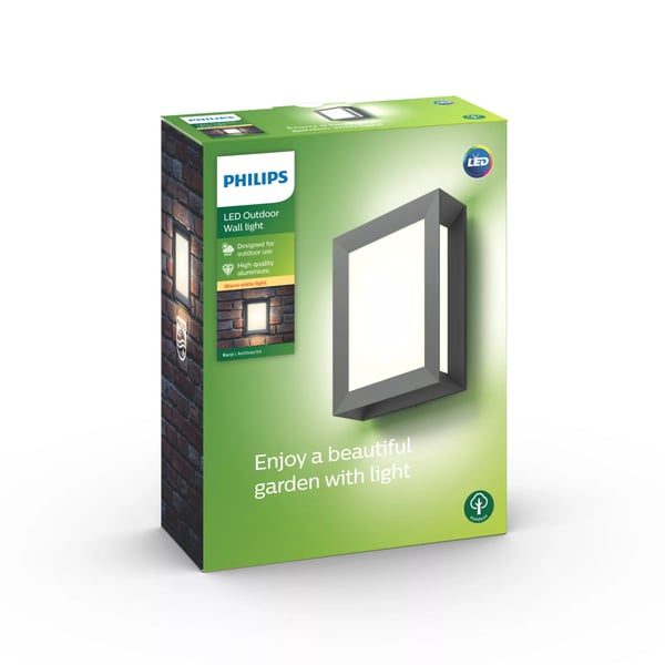 Philips myGarden 172939316 Udendørs vægbelysning Ikke-udskiftelig pære(r) LED 6 W F