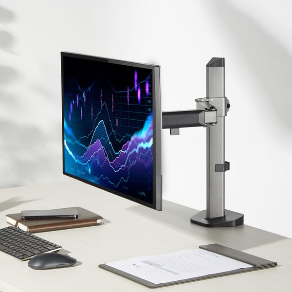 ACT AC8335 skærmbeslag og -stativer 81,3 cm (32") Skrivebord Sølv