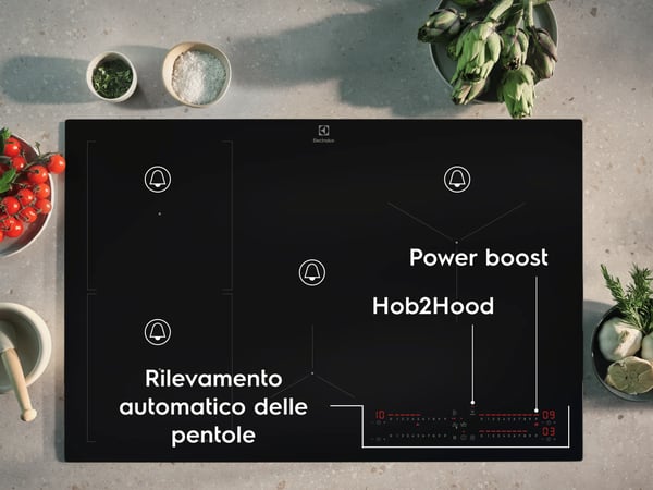 Electrolux EIS82453IZ Sort Indbygget 80 cm Zone induktionskogeplade 4 zone(s)