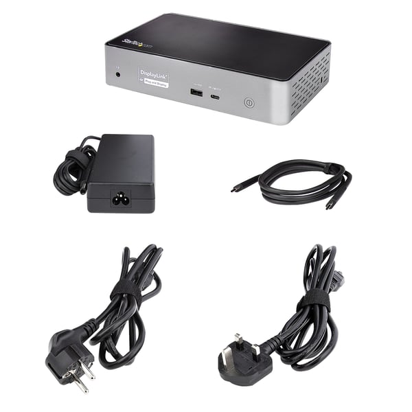 StarTech.com USB-C Dock, 4K 60Hz Quad Monitor DisplayPort & HDMI, Universell USB C Dockingstation med