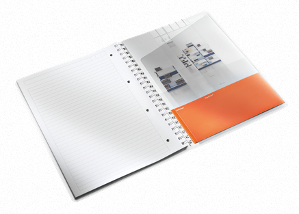 Leitz 46370044 anteckningsböcker A4 80 ark Metallisk, Orange