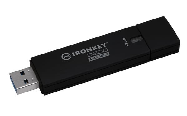 Kingston Technology IronKey D300 USB-muisti 4 GB USB A-tyyppi 3.2 Gen 1 (3.1 Gen 1) Musta