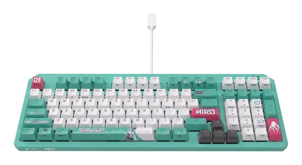 ASUS TUF Gaming K3 Gen II Hatsune Miku Edition tangentbord Spela USB Multifärg