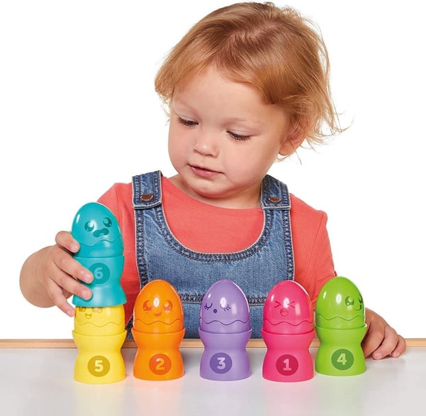 Tomy Toomies Hide & Squeak Egg Stackers