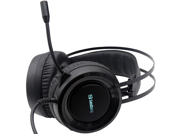 Sandberg 126-22 hovedtelefoner/headset Ledningsført Spil Sort