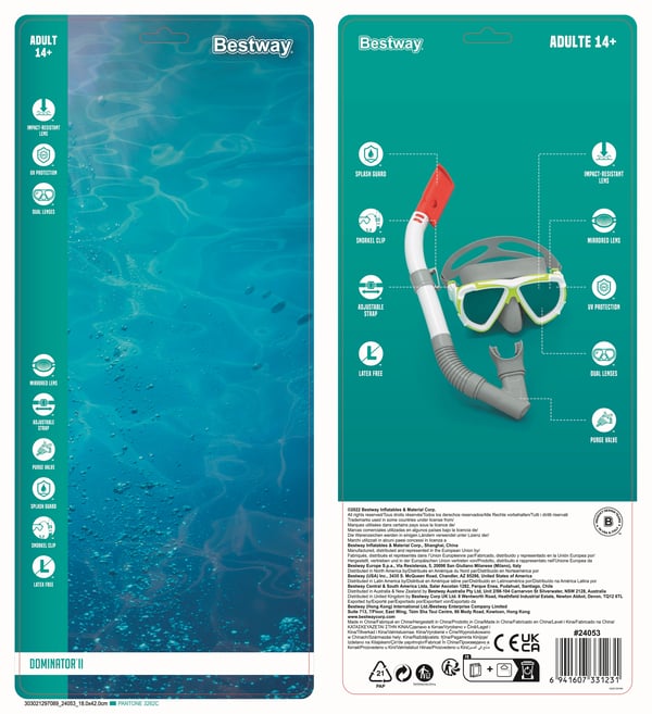 Bestway 24053 / 23 dykkemaske Polykarbonat Forskellige farver Voksen