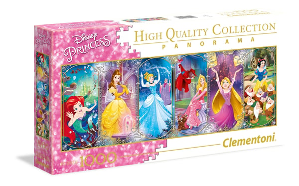 Clementoni Disney Princess Puslespil 1000 stk Tegnefilm