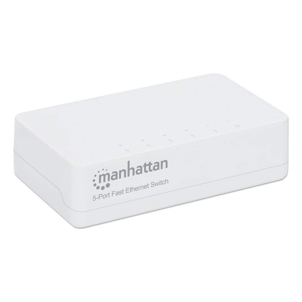 Manhattan 560672 nätverksswitchar Ohanterad Fast Ethernet (10/100) Vit