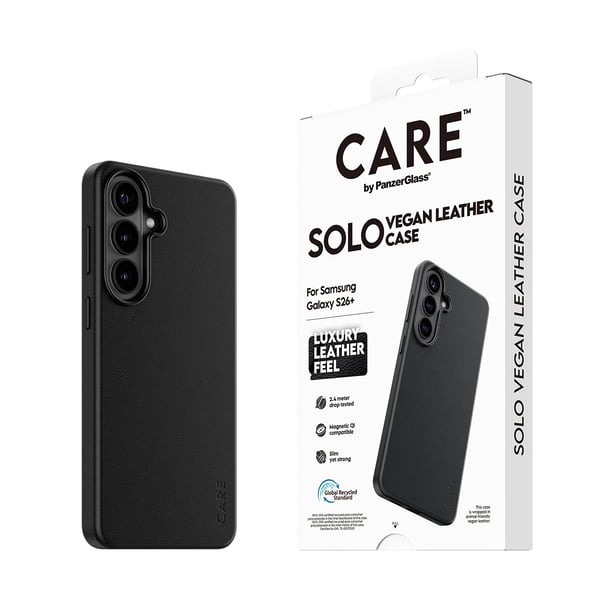 PanzerGlass CARE™ by ® Solo Case Black w. Qi Samsung Galaxy S26+ mobiltelefonfodral Mobilskal Svart