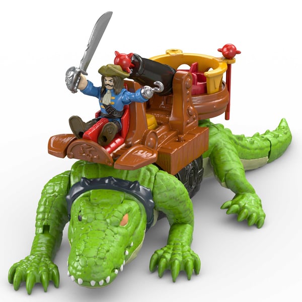 Fisher-Price Imaginext Krokodille, der kan gå, og pirat med klo